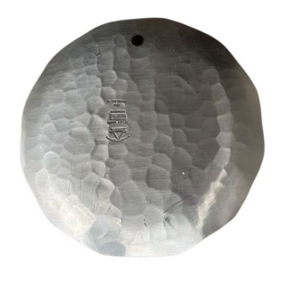 Natale Triangle Hammered Aluminum Four Seasons Plates 1980-1983 Set Of Four - Picture 9 of 10